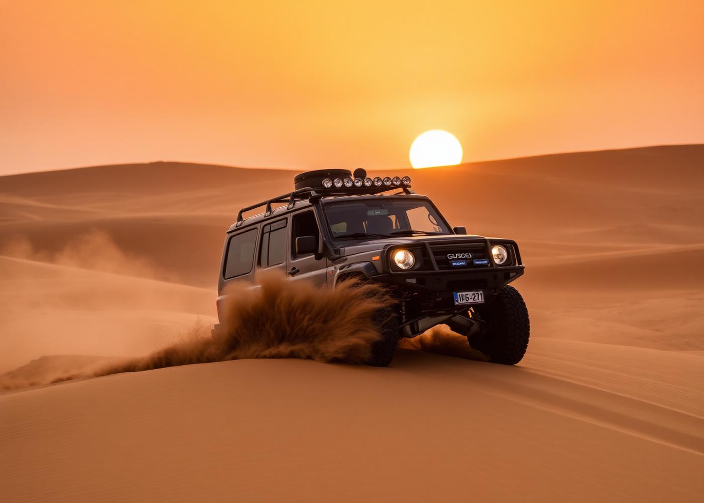 A dune drive we booked ninety minutes in advance